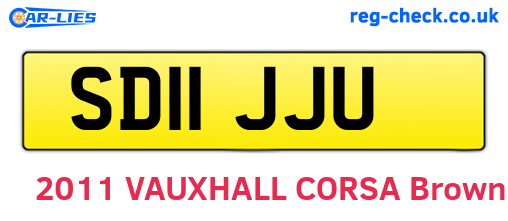 SD11JJU are the vehicle registration plates.