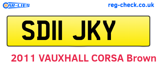 SD11JKY are the vehicle registration plates.