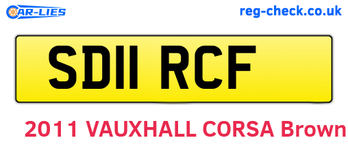 SD11RCF are the vehicle registration plates.
