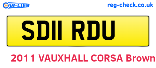 SD11RDU are the vehicle registration plates.