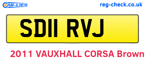 SD11RVJ are the vehicle registration plates.