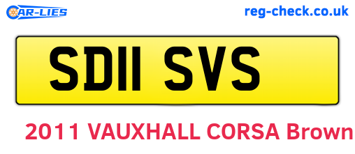 SD11SVS are the vehicle registration plates.