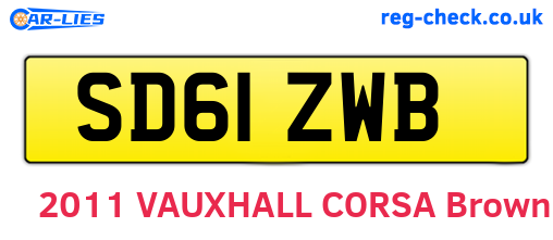 SD61ZWB are the vehicle registration plates.