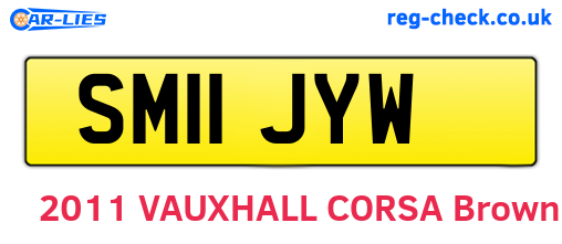 SM11JYW are the vehicle registration plates.