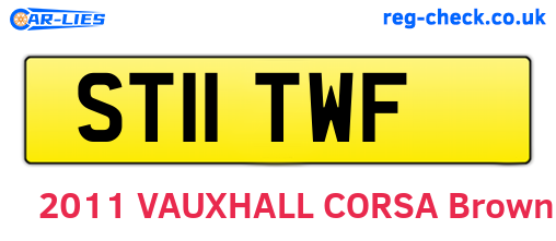 ST11TWF are the vehicle registration plates.