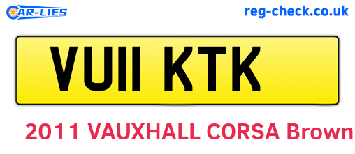 VU11KTK are the vehicle registration plates.