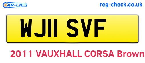 WJ11SVF are the vehicle registration plates.