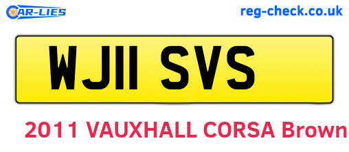WJ11SVS are the vehicle registration plates.