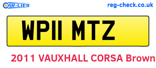 WP11MTZ are the vehicle registration plates.