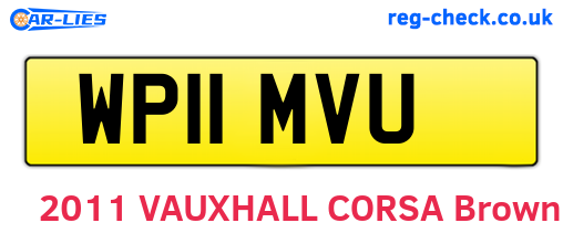 WP11MVU are the vehicle registration plates.