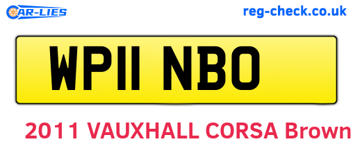 WP11NBO are the vehicle registration plates.