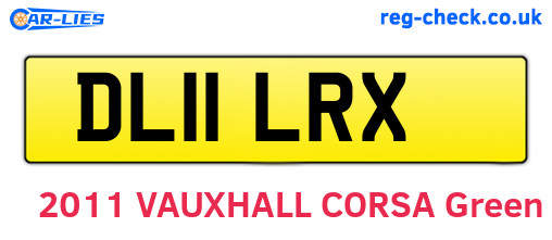 DL11LRX are the vehicle registration plates.