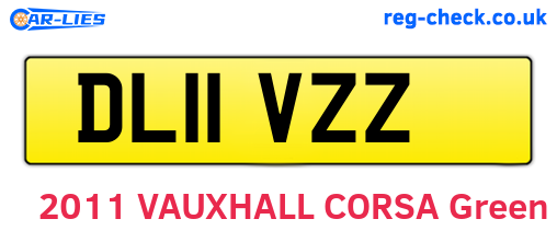 DL11VZZ are the vehicle registration plates.