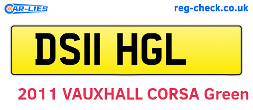 DS11HGL are the vehicle registration plates.