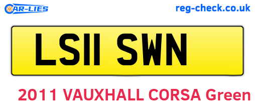 LS11SWN are the vehicle registration plates.
