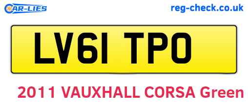 LV61TPO are the vehicle registration plates.