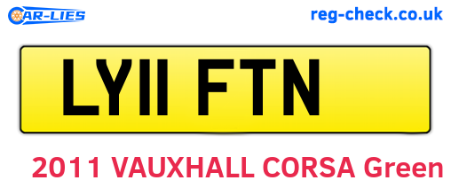 LY11FTN are the vehicle registration plates.