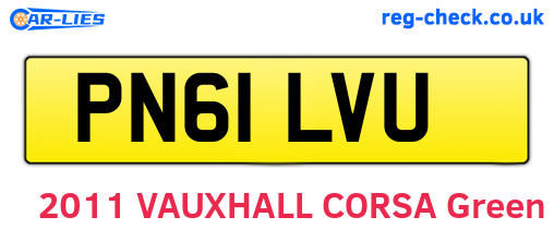 PN61LVU are the vehicle registration plates.