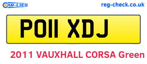 PO11XDJ are the vehicle registration plates.