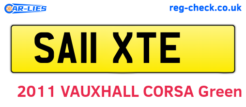SA11XTE are the vehicle registration plates.