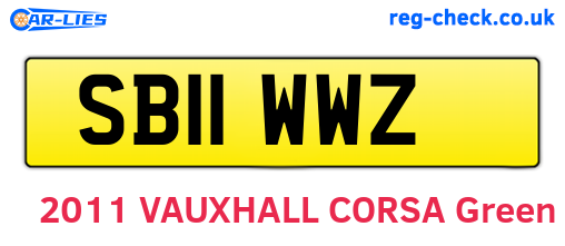 SB11WWZ are the vehicle registration plates.
