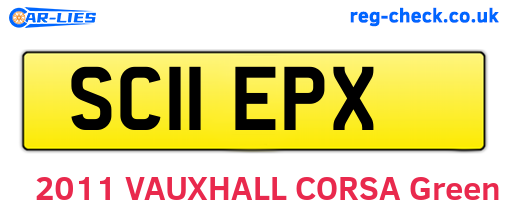 SC11EPX are the vehicle registration plates.
