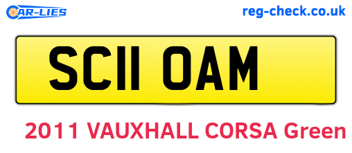 SC11OAM are the vehicle registration plates.