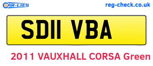 SD11VBA are the vehicle registration plates.