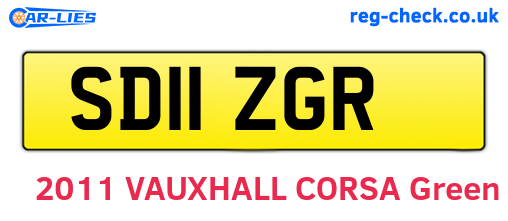 SD11ZGR are the vehicle registration plates.