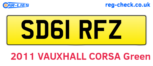 SD61RFZ are the vehicle registration plates.