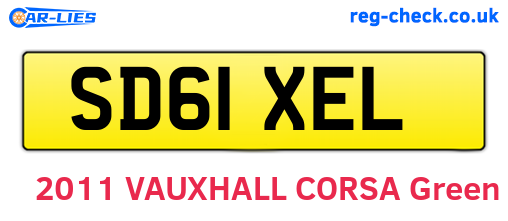 SD61XEL are the vehicle registration plates.