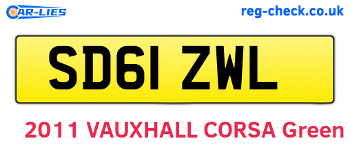 SD61ZWL are the vehicle registration plates.