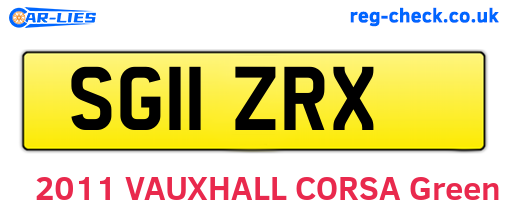 SG11ZRX are the vehicle registration plates.