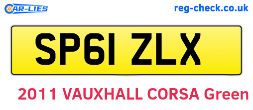 SP61ZLX are the vehicle registration plates.