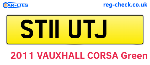 ST11UTJ are the vehicle registration plates.