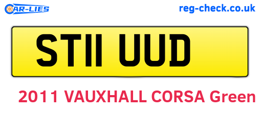 ST11UUD are the vehicle registration plates.