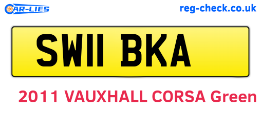 SW11BKA are the vehicle registration plates.