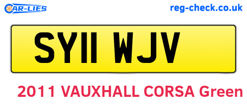 SY11WJV are the vehicle registration plates.