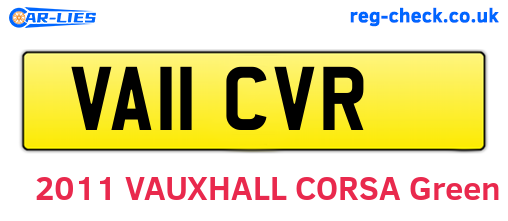 VA11CVR are the vehicle registration plates.