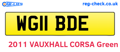 WG11BDE are the vehicle registration plates.