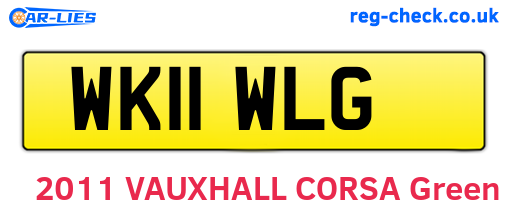 WK11WLG are the vehicle registration plates.