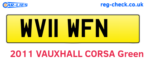 WV11WFN are the vehicle registration plates.