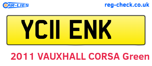 YC11ENK are the vehicle registration plates.