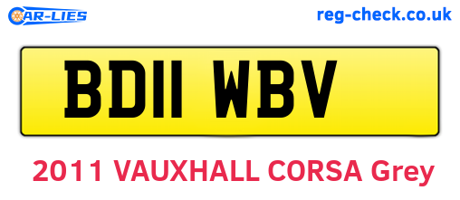 BD11WBV are the vehicle registration plates.