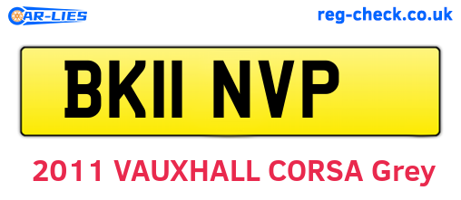 BK11NVP are the vehicle registration plates.