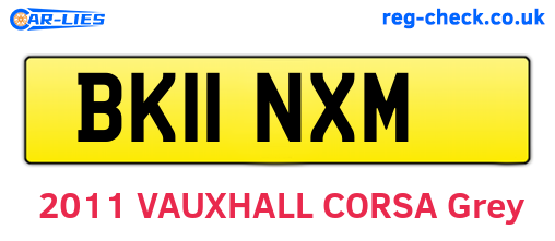 BK11NXM are the vehicle registration plates.
