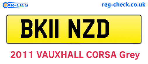 BK11NZD are the vehicle registration plates.