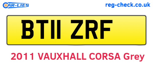 BT11ZRF are the vehicle registration plates.