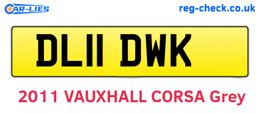 DL11DWK are the vehicle registration plates.