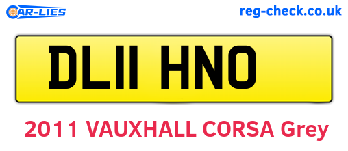 DL11HNO are the vehicle registration plates.